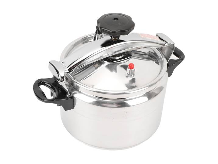Autocuiseur professionnel de grande capacité, 7L, sécurité efficace, sans revêtement, double oreilles, cuiseur à pression en aluminium pour cuisinière à gaz