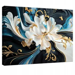 LEINWANDBILD Abstrakt Blumen Wohnzimmer 60x40