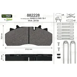 Bremsbelagsatz Scheibenbremse VALEO 882228