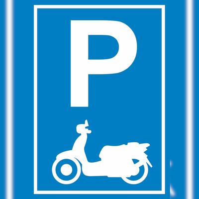 HB-Druck Parkplatz Motorroller Schild A2 (420x594mm)