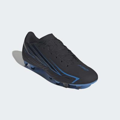 Fußballschuh ADIDAS PERFORMANCE "F50 HYPERFAST CLUB, FESTE BÖDEN/GEMISCHTE BÖDEN", Herren, Gr. 42, schwarz (core schwarz, core schwarz, lucid ray blau), Synthetik, Schuhe Fußballschuh, für viele verschiedene Böden geeignet