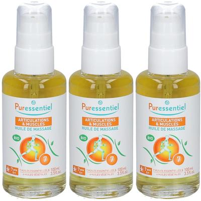 Huile de massage BIO Effort Musculaire Avec Pompe - Arnica Gaulthérie 100 mlx3 3x100 ml Öl
