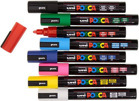 POSCA Marker, PC5M, 8 Stifte