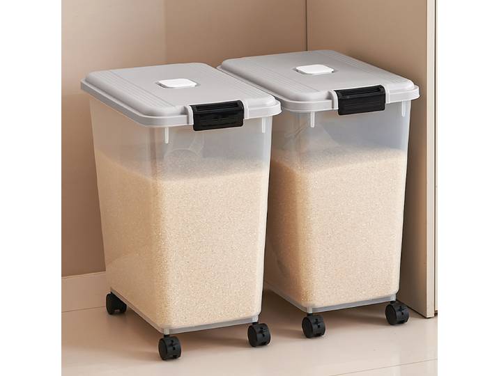 Accessoires de cuisine UFORU, organisateur de stockage de riz, seau à riz hermétique de qualité alimentaire, anti-humidité, anti-insectes, réservoir de stockage de farine