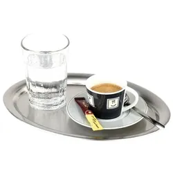 APS Serviertablett »KAFFEEHAUS« 20 x 14,5 cm silber, 20x0.5x14.5 cm