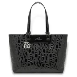 A|X Armani Exchange für Damen. XW001481AF17290UC001 Schwarze Einkaufstasche (OSFA), Lässig, Polyester