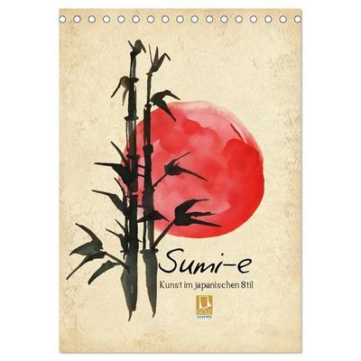 Sumi-e Kunst im japanischen Stil (Tischkalender 2026 DIN A5 hoch), CALVENDO Monatskalender