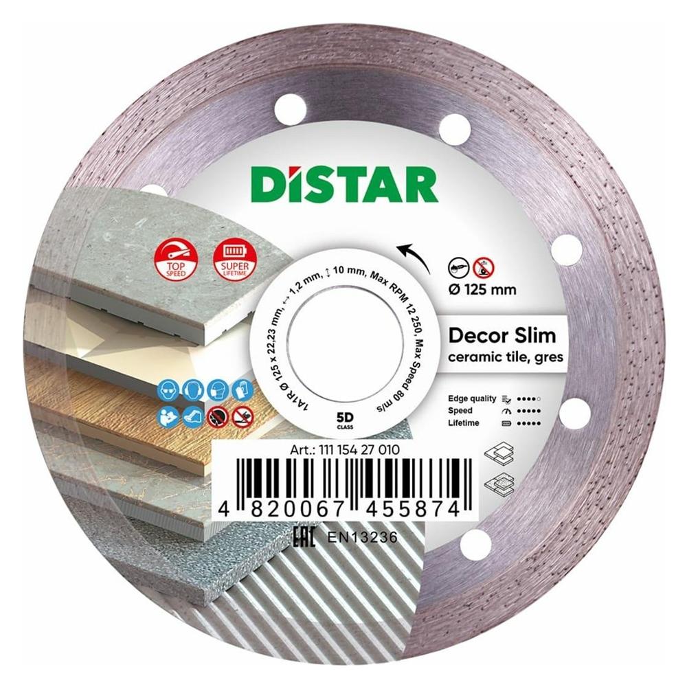 Mik-Bud Di-Star TARCZA DIAMENTOWA 1A1R 125x1,2x8x22,23 Decor Slim (1038803)