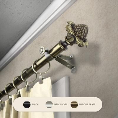 InStyleDesign Thistle Adjustable Curtain Rod 13/16 inch dia.