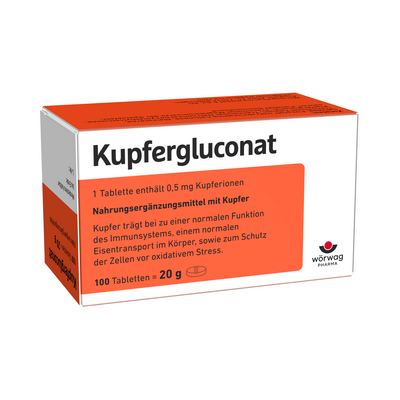 Wörwag Pharma GmbH & Co. KG KUPFERGLUCONAT Tabletten 50 g 04222499