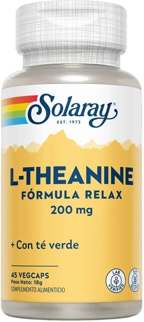 Solaray L-TEANINA 200mg 45 Cápsulas vegetales