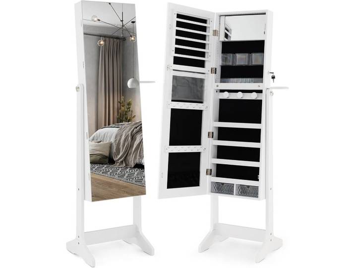 SCHMUCKSCHRANK stehend Weiß