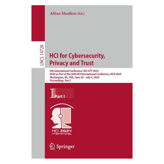 Springer HCI for Cybersecurity, Privacy and Trust (Englisch, Softcover, Abbas Moallem) (57046304)
