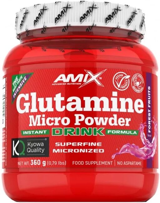 Amix Nutrition L-Glutamine Micro Powder Drink 360g Frutas do Bosque