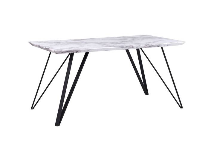ESSTISCH 150/80/75 cm Weiß schwarz Rechteckig Molden
