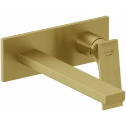 KLUDI-DECUS Fertigmontageset 54245N075 für Unterputz-Waschtisch-2-Loch-Wand-Einhebelmischer, brushed gold