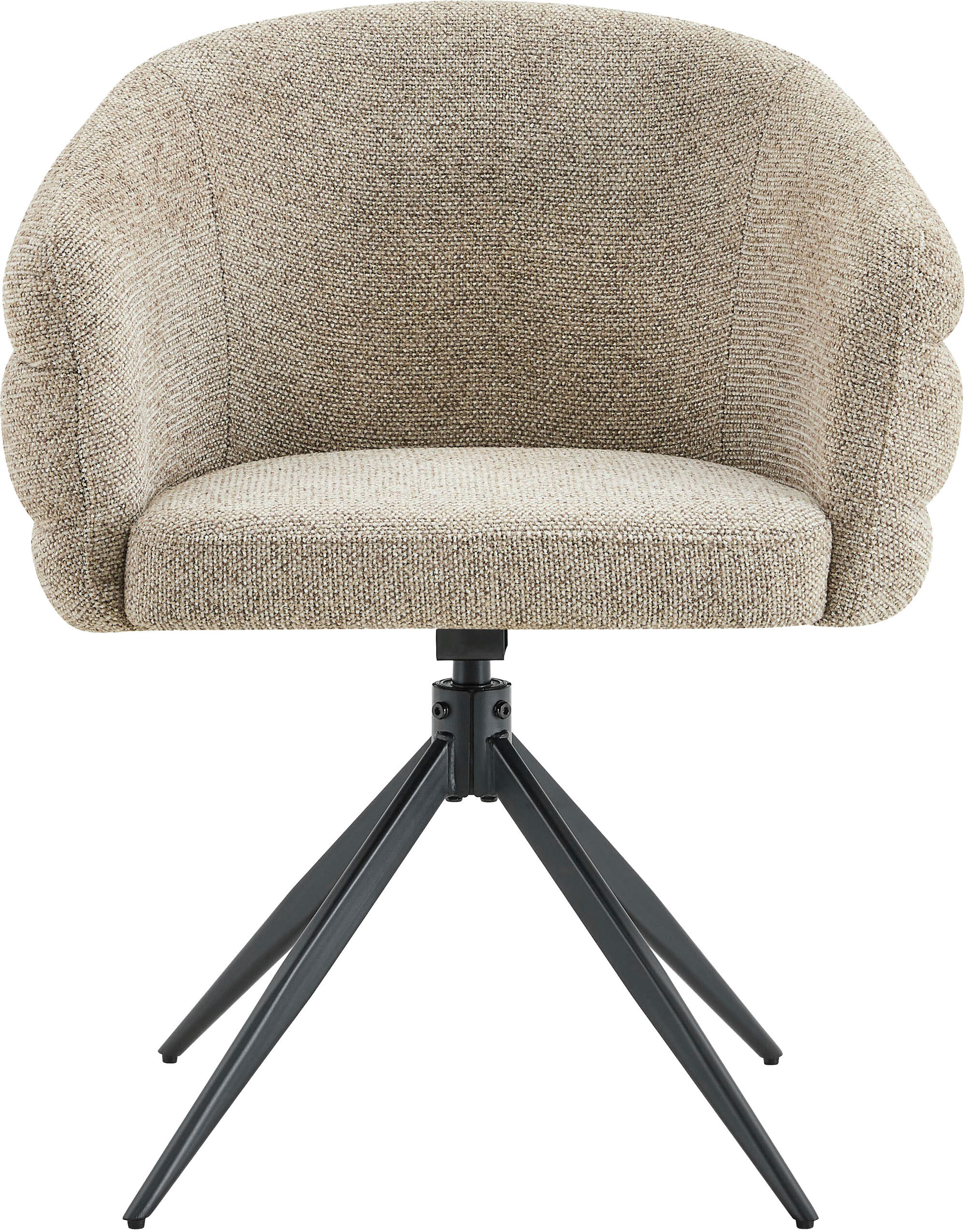 4-Fußstuhl DUO COLLECTION "Lotte", kaffeebraun, schwarz, kaffeebraun, B:66cm H:81cm T:63cm, Stühle, 4-Fußstuhl, 360 drehbar mit Rückholfunktion