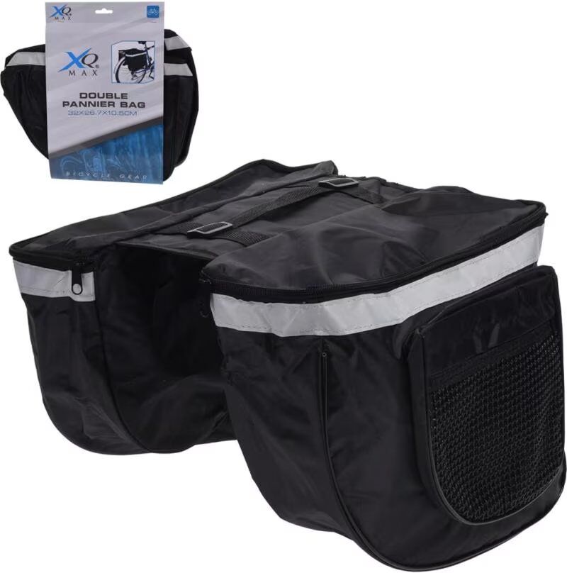 Alforja Doble Para Bicicleta Xqmax Reflectante Negro Talla Única Unisex