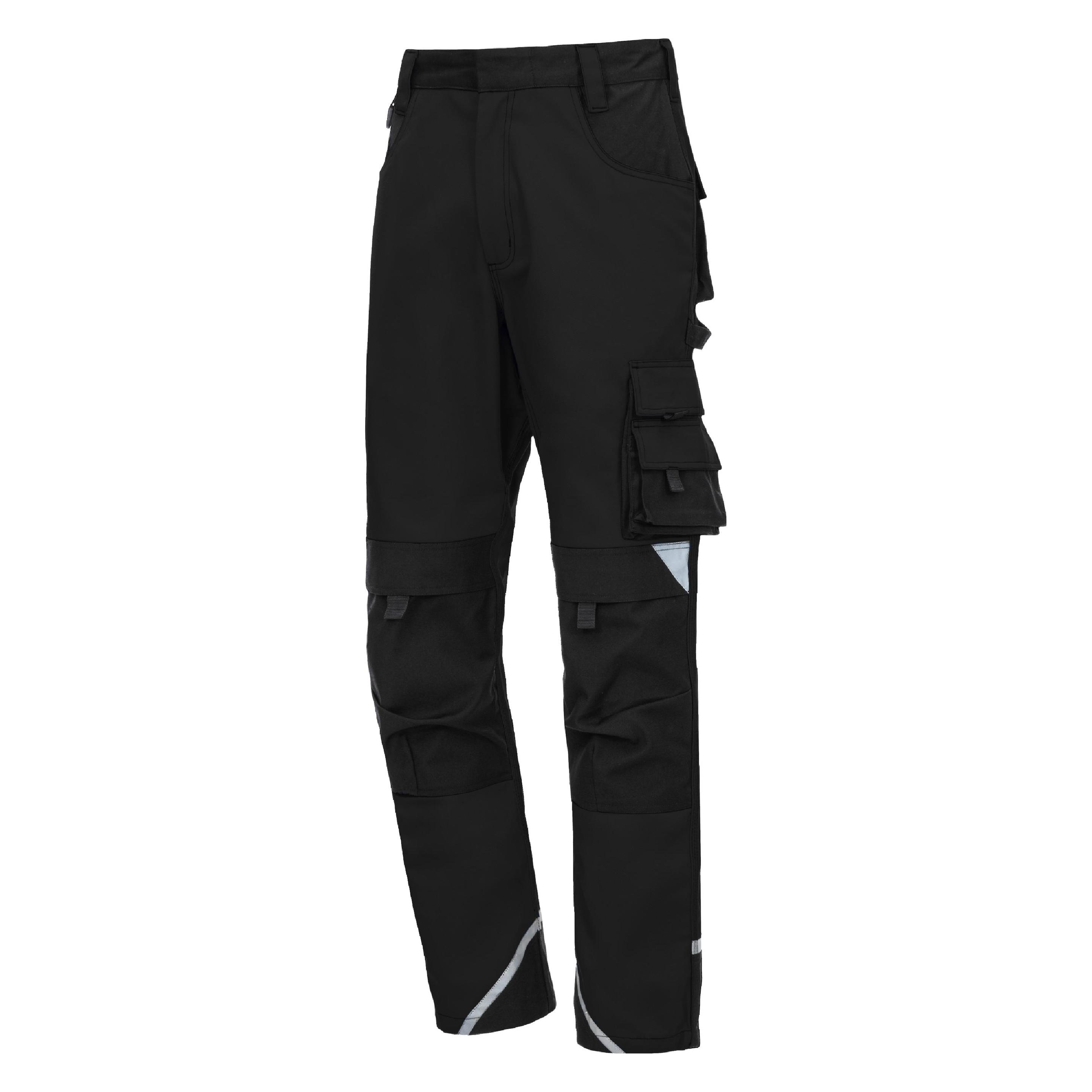 Nitras MOTION TEX PLUS, lange Arbeitshose, schwarz (Farbcode: 1000), 280 g/qm, atmungsaktives Materi (54) (7610-54)