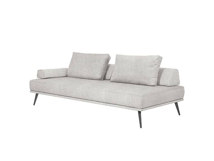 Recamiere Mid East Grau Flachgewebe Costa 202 x 57 x 102cm Keine Funktion Modern