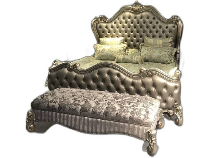 Xlmoebel Bett Barock Bett in edlem Design aus hochwertigem Holz (Bett, Barock Bett), Hergestellt in Europa
