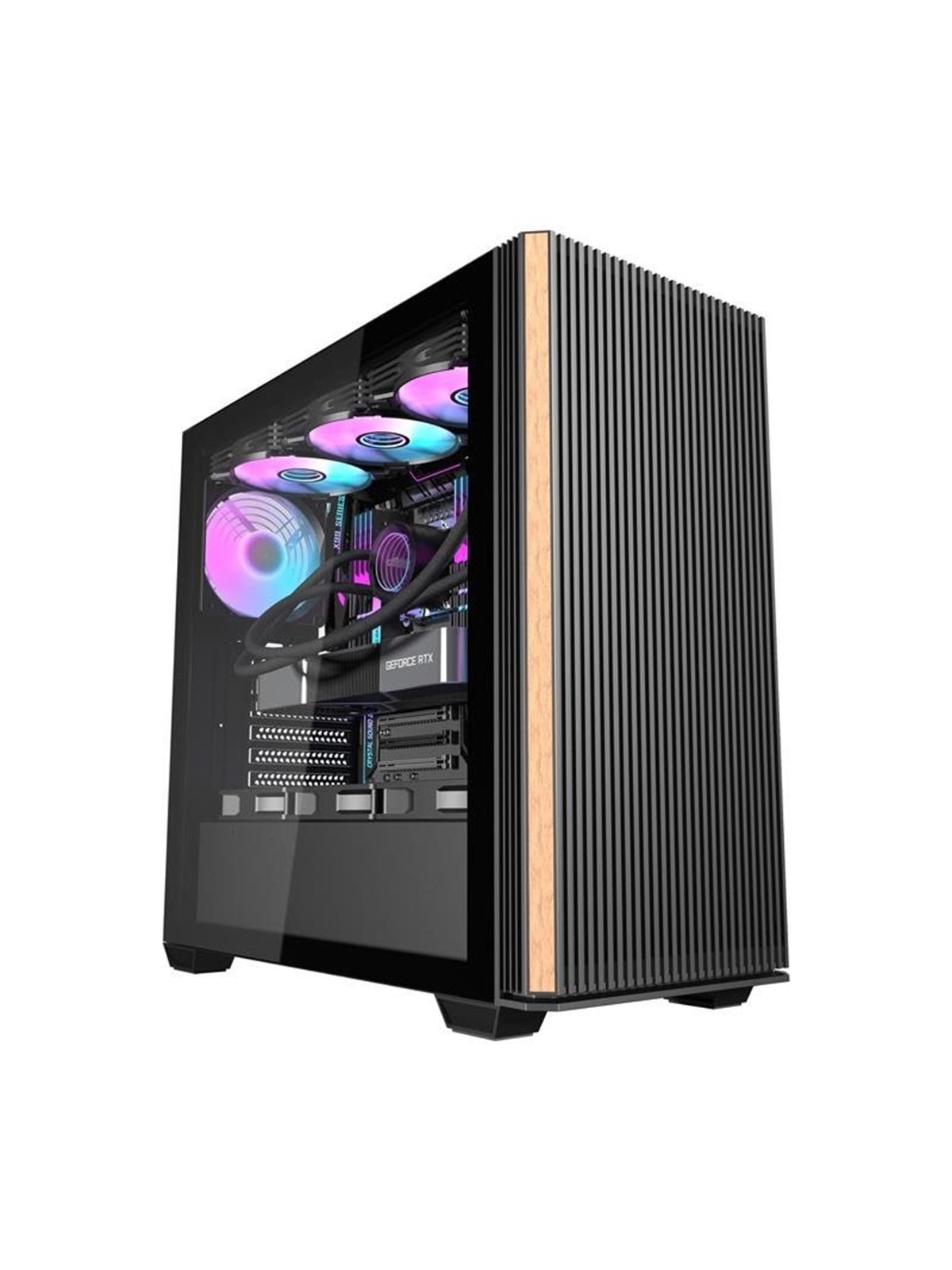 Darkflash DS900WS Computer Case + 4?Fans - Gehäuse - Schwarz