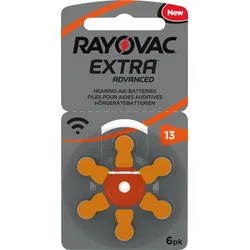 RAYOVAC AID 13 - Hörgerätebatterie, Zink-Luft, 7,8x5,4 mm, Aid 13, 6er-Pack