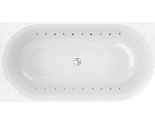 OTTOFOND Badewanne Afinar Corner XS 80 x 155 cm rechte Ecke abgerundet weiß glänzend mit Schürze 71320