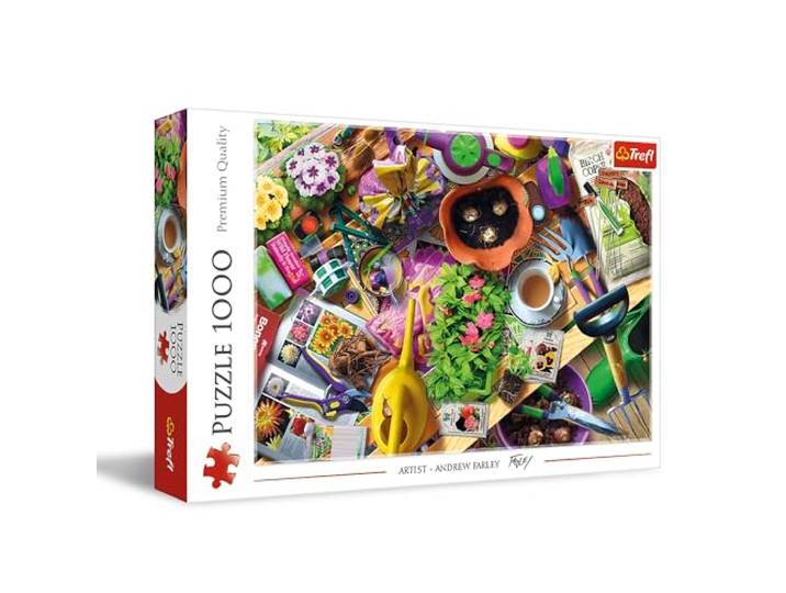 Trefl - Puzzels 1000 Stukjes, Opruimen in de tuin, Klassieke Puzzels