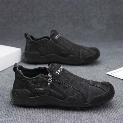 LightInthebox Men's Khaki Outdoor Comfort Shoes – Breathable Slip-On Walking Sneakers, Rugged Casual Footwear for Hiking, Camping, Travel, Fishing and Daily Leisure Wear