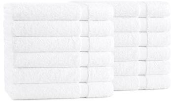 Arkwright Home Admiral Bath Towels - Economical White Cotton/Poly Blend - 12 Pack