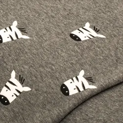 Alpenfleece "Zebra", grau-color
