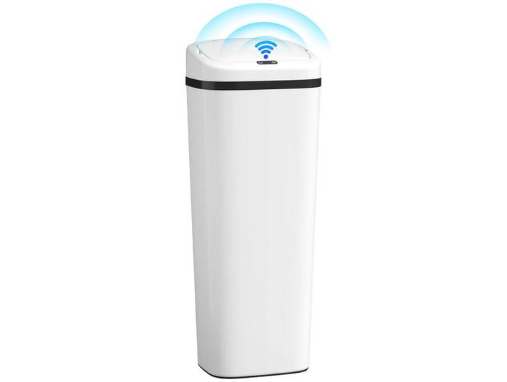 ComfortXL Mülleimer De-17669 automatisch mit Sensor 50L Weiß, Metall, 25x84x33 cm, Haushalt & Reinigung, Reinigung, Mülleimer & Abfallsammler