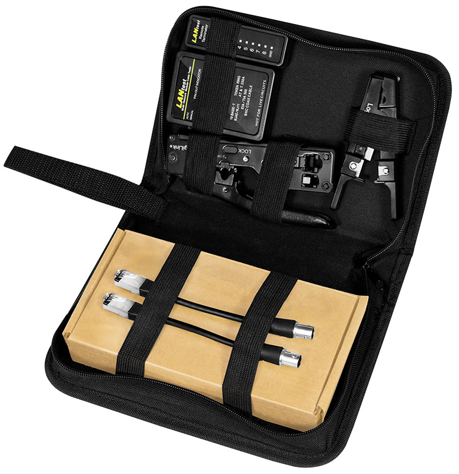 LogiLink Professioneel WZ0070 Netwerktoolset, 4-delig, geschikt voor Cat.6A en Cat.7