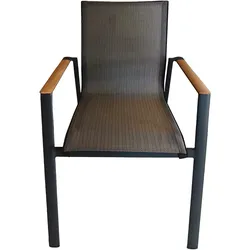 Aspen Armlehnstuhl mit Teakholz für den Garten Kohle