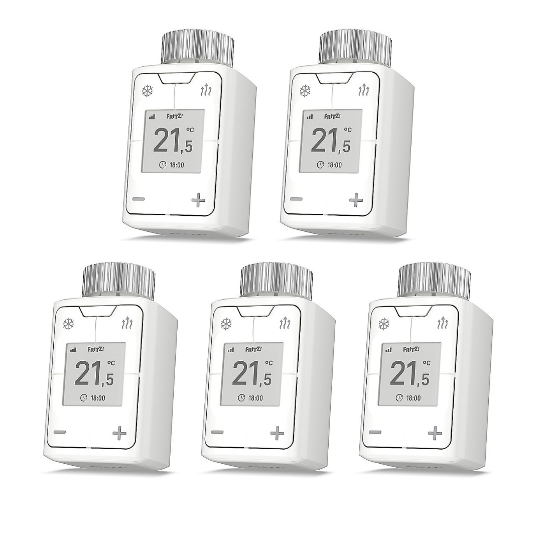 FRITZ!Smart Thermo 302 Heizkörperregler für AVM FRITZ!Box weiß, 5er Pack 5C51-00T_5ER