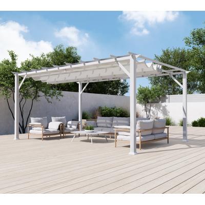 Pergola PARAGON "Florenz", weiß, B:505cm H:236cm T:350cm, Pergolen