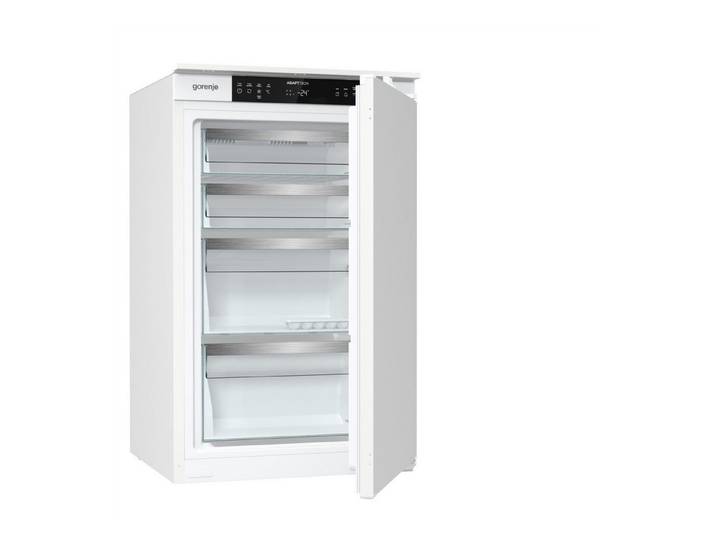 GORENJE Einbaugefrierschrank FNCI508E61EWF, 87,5 cm hoch, 54 cm breit, Einbaugefrierschrank, 88cm Nische, Schlepptür, Display, Wifi, NoFrost