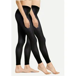 2er Pack s.Oliver Fine Strumpfhosen 80 DEN Damen 9999 - black 42/44