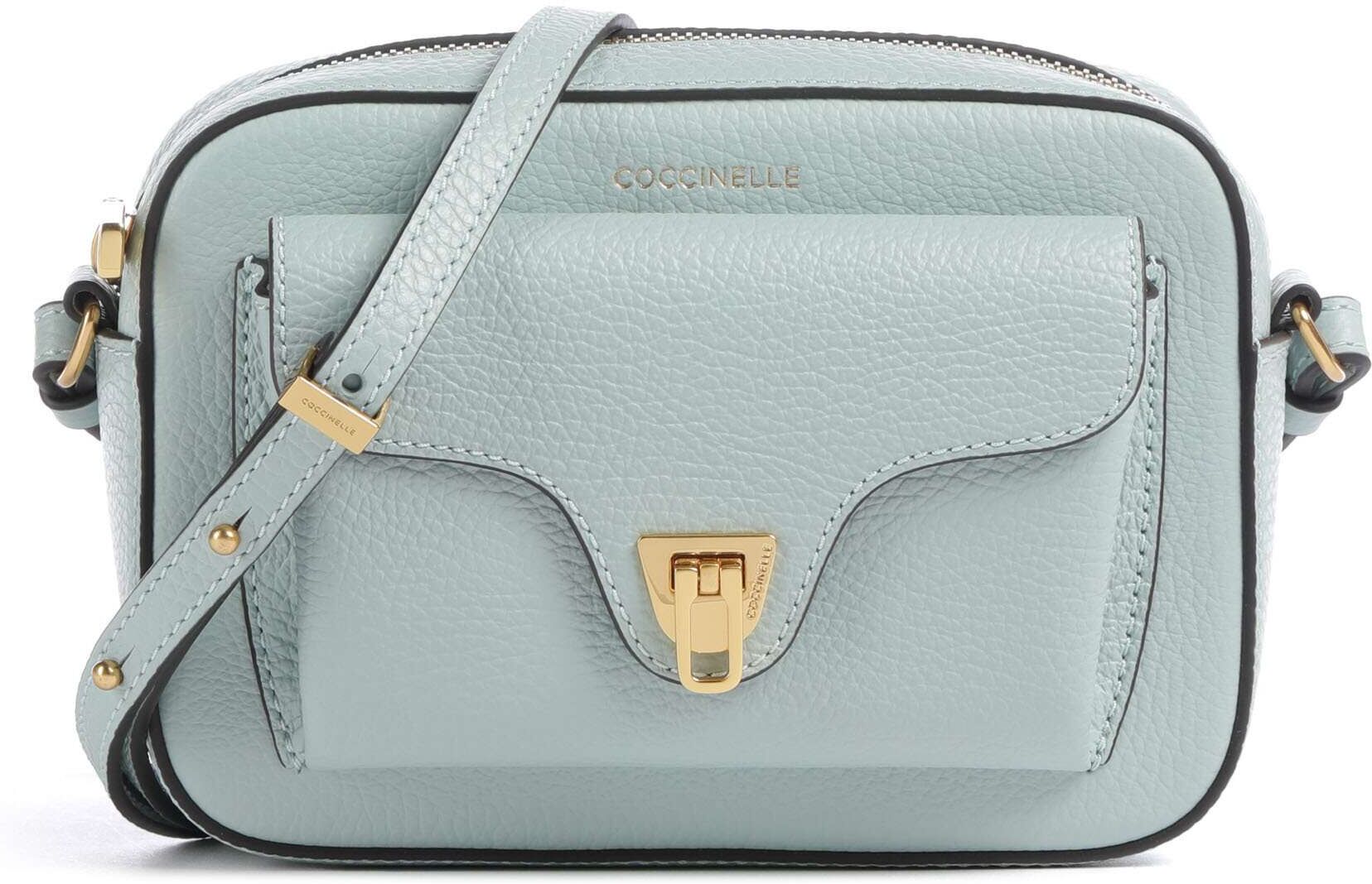 Coccinelle Beat Soft Umhängetasche aus Leder, petrol