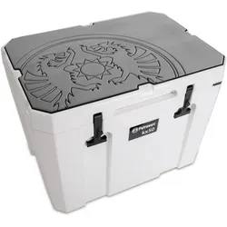 Petromax Haft-Auflage Kühlbox kx50 grau mit Drachenemblem
