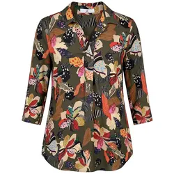Bluse Hemdkragen Emilia Lay rot, 50