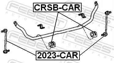 Febest Lagerung, Stabilisator Crsb-Car Vorderachse Für Chrysler