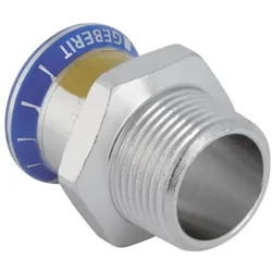 Geberit, Rohrverbindungstechnik, Gas-Übergang Mapress d 35xR 1 1/2, AG, f Nat u Fl.-Gas, ES