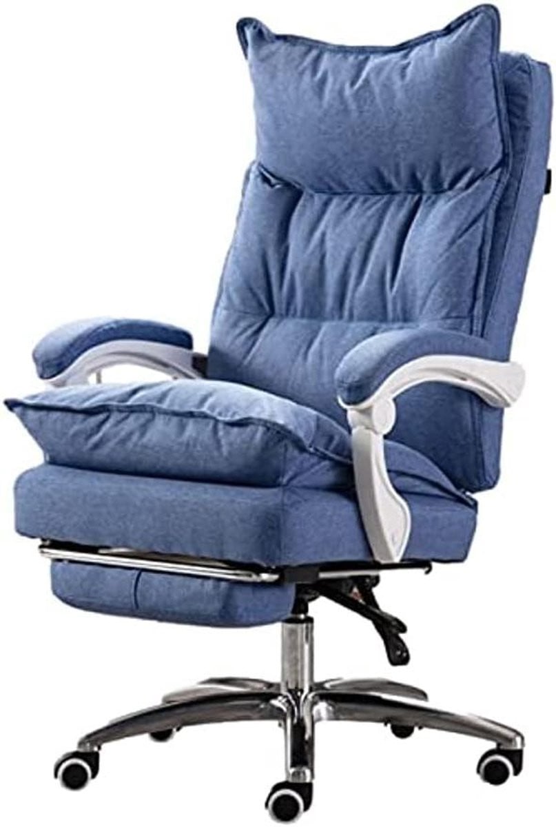 Ergonomische Bureaustoel met Lumbale Steun en Verstelbare Rugleuning - Blauw