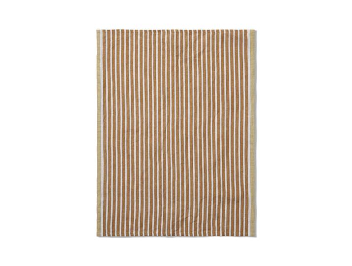 Ferm Living - Hale Geschirrtuch, goldbraun / silberner Farn