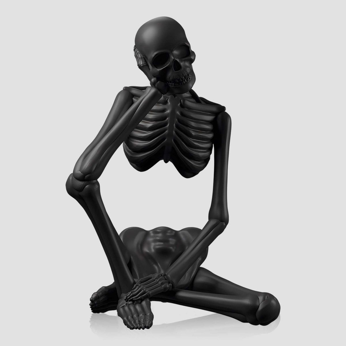 Denker Beeld Decoratief Ornament in Zandsteenlook Hars voor op Tafel