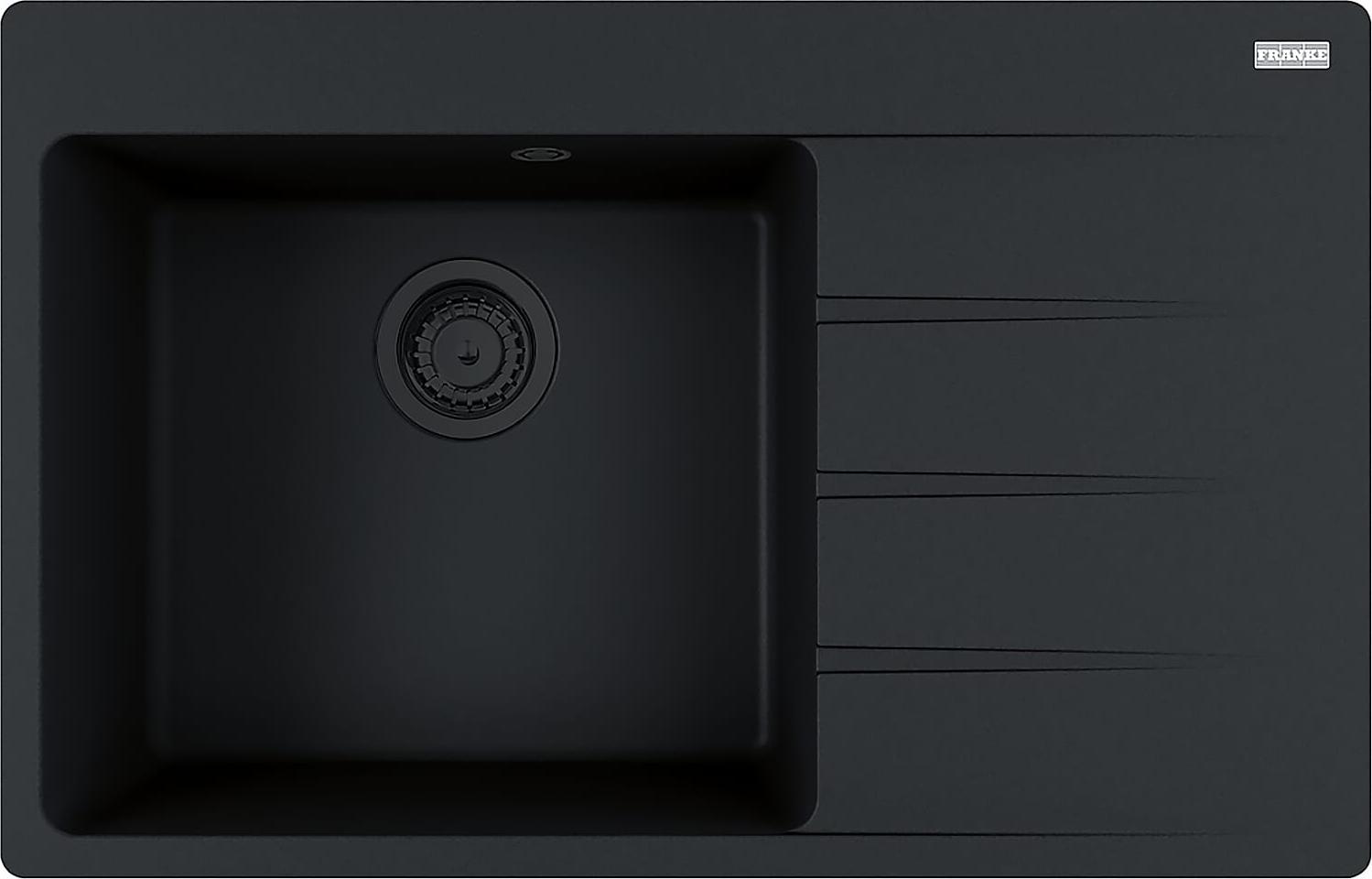 Franke Maris Centro Einbauspüle Fragranitspüle CNG 611-78 A Black Matt Drehknopf ab 50 cm 114.0658.592 - inkl.