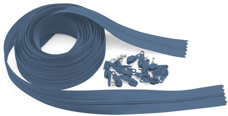 buttinette Endlosreißverschluss im Set, Spirale: 4,2 mm, 4 m, jeans