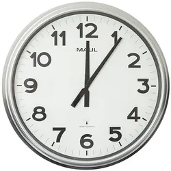 Maul, Wanduhr, Wanduhr MAULride 61RC inkl. Batterie - silber (61 cm)